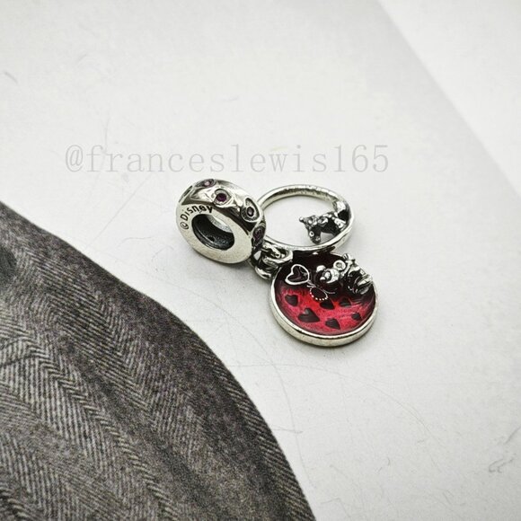 Pandora Mickey Mouse & Minnie Mouse Love and Kisses Dangle Charm - Picture 3 of 5